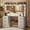 46.06 Inch White, variant on UGTOO Walnut Vanity Desk with Large Horizontal Mirror & LED Lights – 5 Drawers, Charging Station, Vintage Style (48.8"L x 15.7"W x 54.3"H)