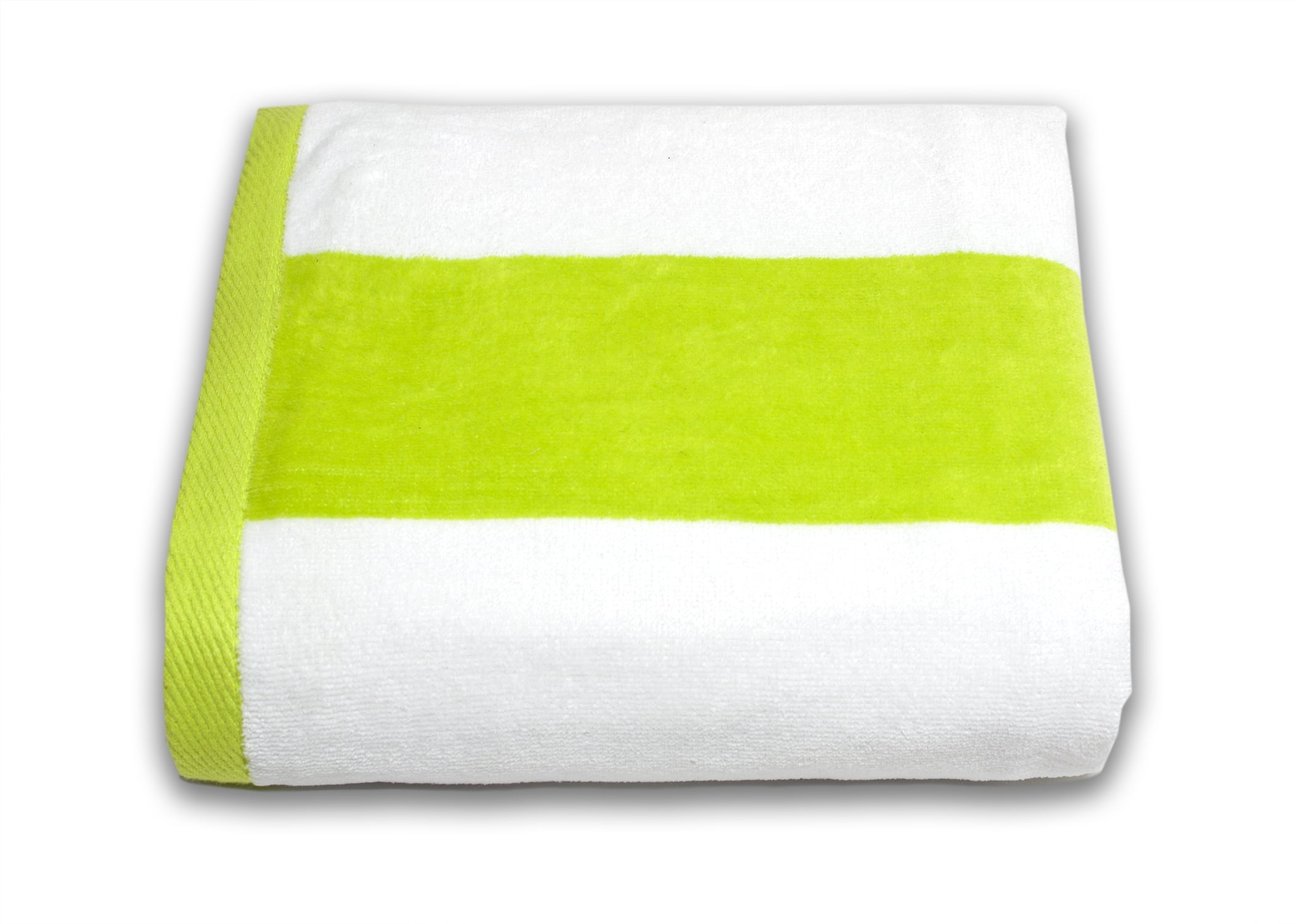 Green Pack of 2 Basics Cabana Stripe Beach Towel