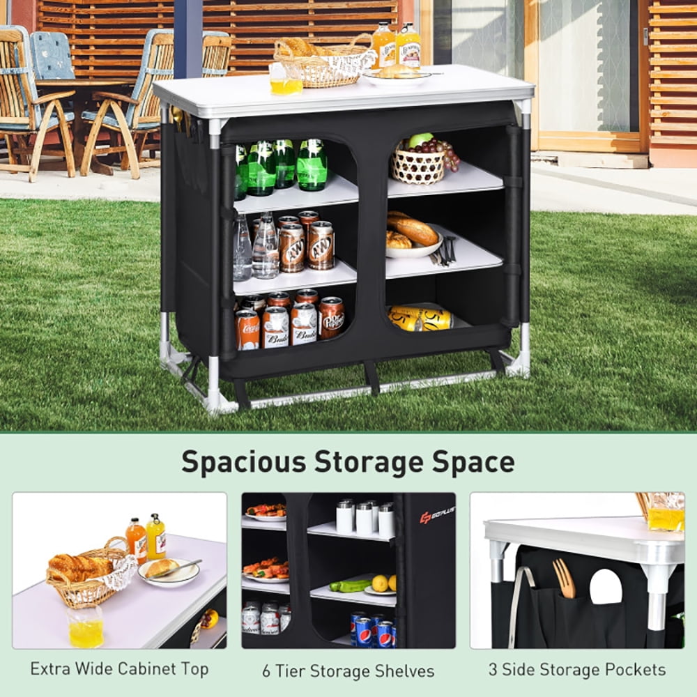 Aimee Lii Outdoor Camping Cooking Table with Storage Organizer, Outdoor Picnic Camping Equipment Aimee Lii Outdoor Camping Cooking Table with Storage Organizer, Outdoor Picnic Camping Equipment