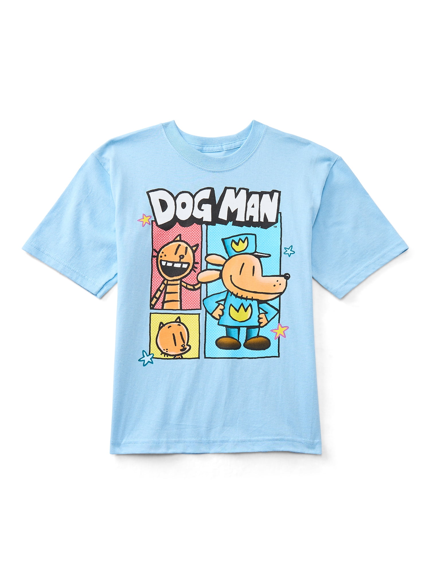 Dog Man Boys Graphic Tee with Short Sleeves, 2-Pack, Sizes XS-2XL
