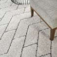 thumbnail image 6 of Nourison Luxurious Shag 7'10" x 9'10" Ivory/Grey Modern & Contemporary Indoor Rug, 6 of 8