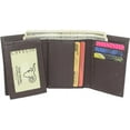 thumbnail image 4 of Cavelio RFID Blocking Trifold Cowhide Leather Wallet for Men with Flap Up ID Holder Brown, 4 of 7