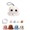 #05319260618001A1 White, variant on 3D Beaded Animal Craft Kit, Handmade Bead Art Making Set, Creative Decorative Handicraft for Daily Use