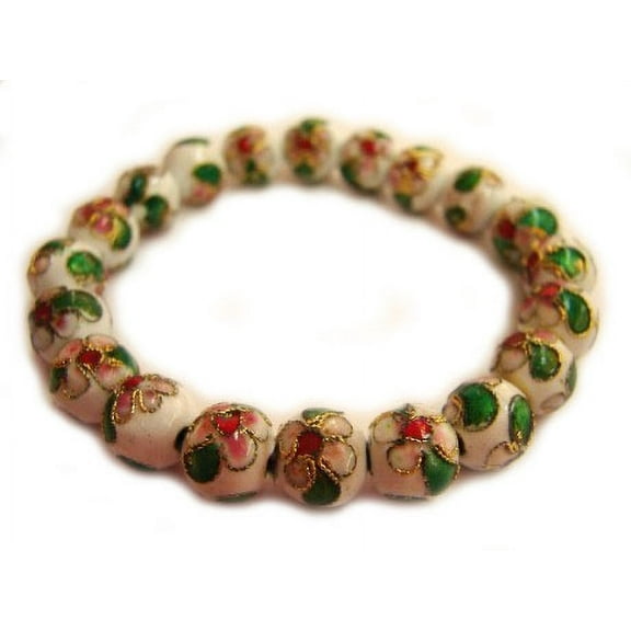 Cloisonne Bracelet with Flower Pictures