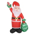 thumbnail image 2 of Decoración inflable navideña de Papá Noel de 2,4 metros con luces integradas, 110 V de EE. UU., para césped, patio y porche. Adorno navideño., 2 of 9