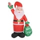 thumbnail image 3 of Adorno inflable de Papá Noel para Navidad. Fabricado en poliéster con luces internas brillantes. Ideal para fiestas, celebraciones en casa o para, 3 of 10