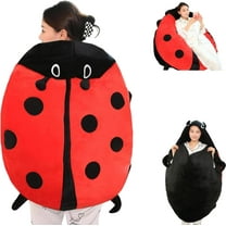 Giant Wearable Ladybug Pillow, Removable Oversized Decorative Pillows,Giant Ladybug Stuffed Animal with Soft Shells for Kids and Adults Release Stress,Christmas Pillows Home Decorative