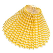 Eease Pleated Lamp Shade Fabric E27 Bell Cover Yellow