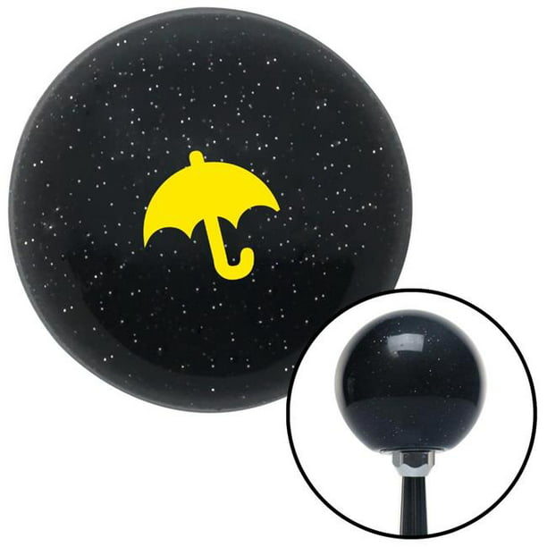 Parapluie Jaune Noir Métal Bouton de Changement de Vitesse avec M16 x 1,5 Insert Levier de Vitesses Auto Brody