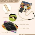 thumbnail image 4 of DIXRUYEE Fashion Triple Zip Small Crossbody Bag Creatively Radiant Leopard Twins Pattern, 4 of 7