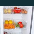 thumbnail image 3 of PEACNNG Refrigerator Organizer Bins, 6-Pieces Clear Plastic Bins for Refrigerator, Freezer, Kitchen Cabinet, Pantry Organization, BPA Free Refrigerator Organizer,, Clear, 3 of 5