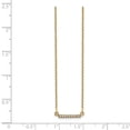thumbnail image 2 of Real 14kt Yellow Gold Tiny Bar Necklace With out chain Necklace Mounting; for Adults and Teens; for Women and Men, 2 of 2