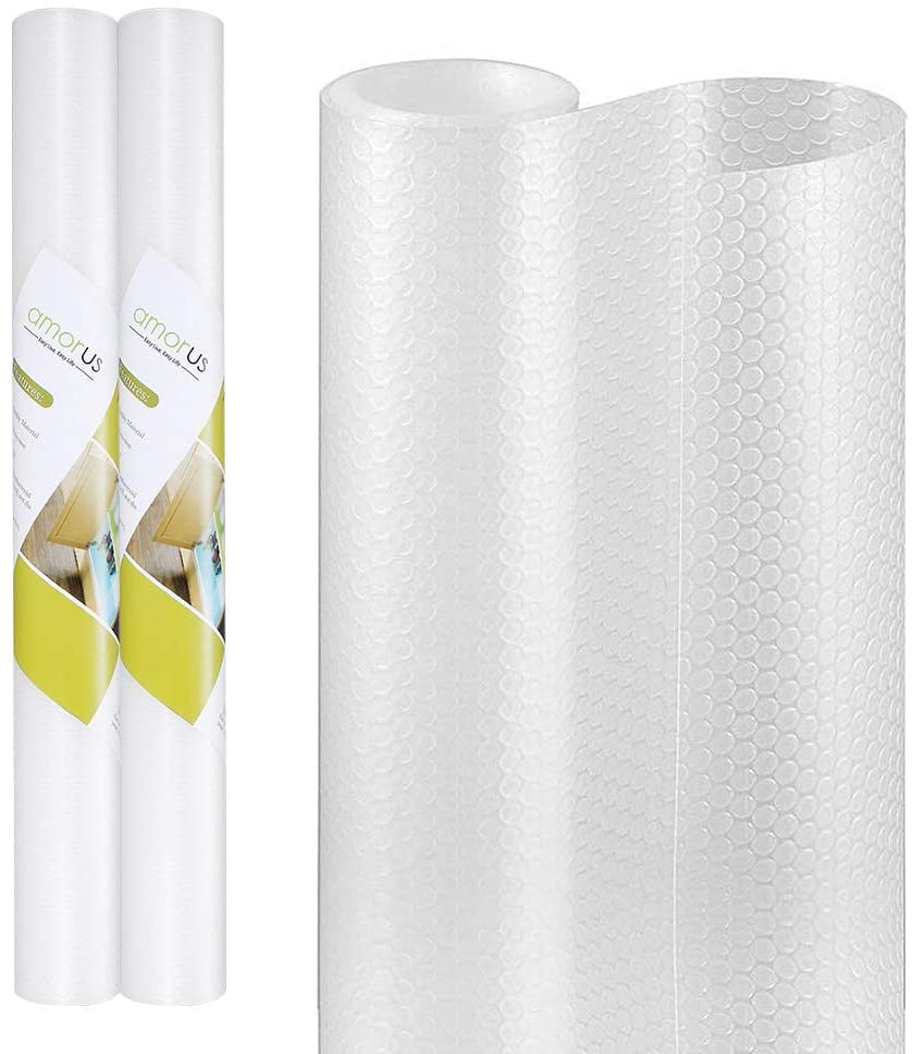 4 Pack Waterproof Drawer and Shelf Liners, Non Adhesive Antislip Shelf