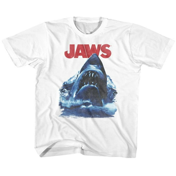 Jaws Bad Waves White Youth T Shirt