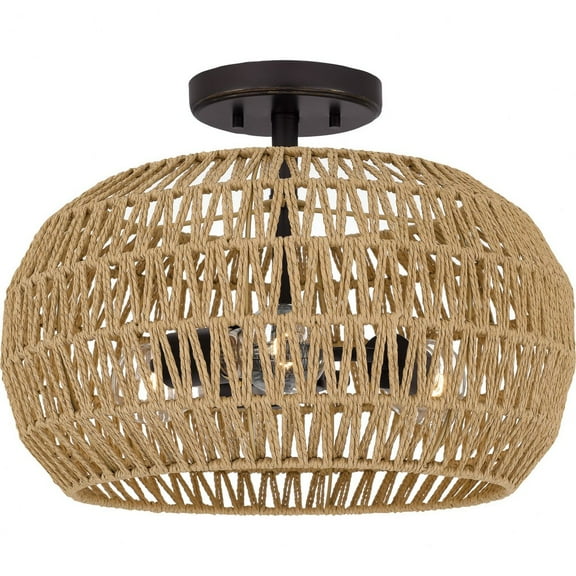 Quoizel Semi-Flush Mount 3-Light in Palladian Bronze