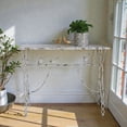 thumbnail image 2 of Tcbosik 43 inch Console Table, Iron Entryway Table, Modern Accent Table for Hallway, Foyer, Living Room, Easy Assembly, Antique White, 2 of 8