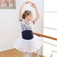 thumbnail image 7 of Hienoo Toddler Girl's Ballet Dance Dress Lace Short Sleeve Leotards with Removable Tutu Skirt, 7 of 7