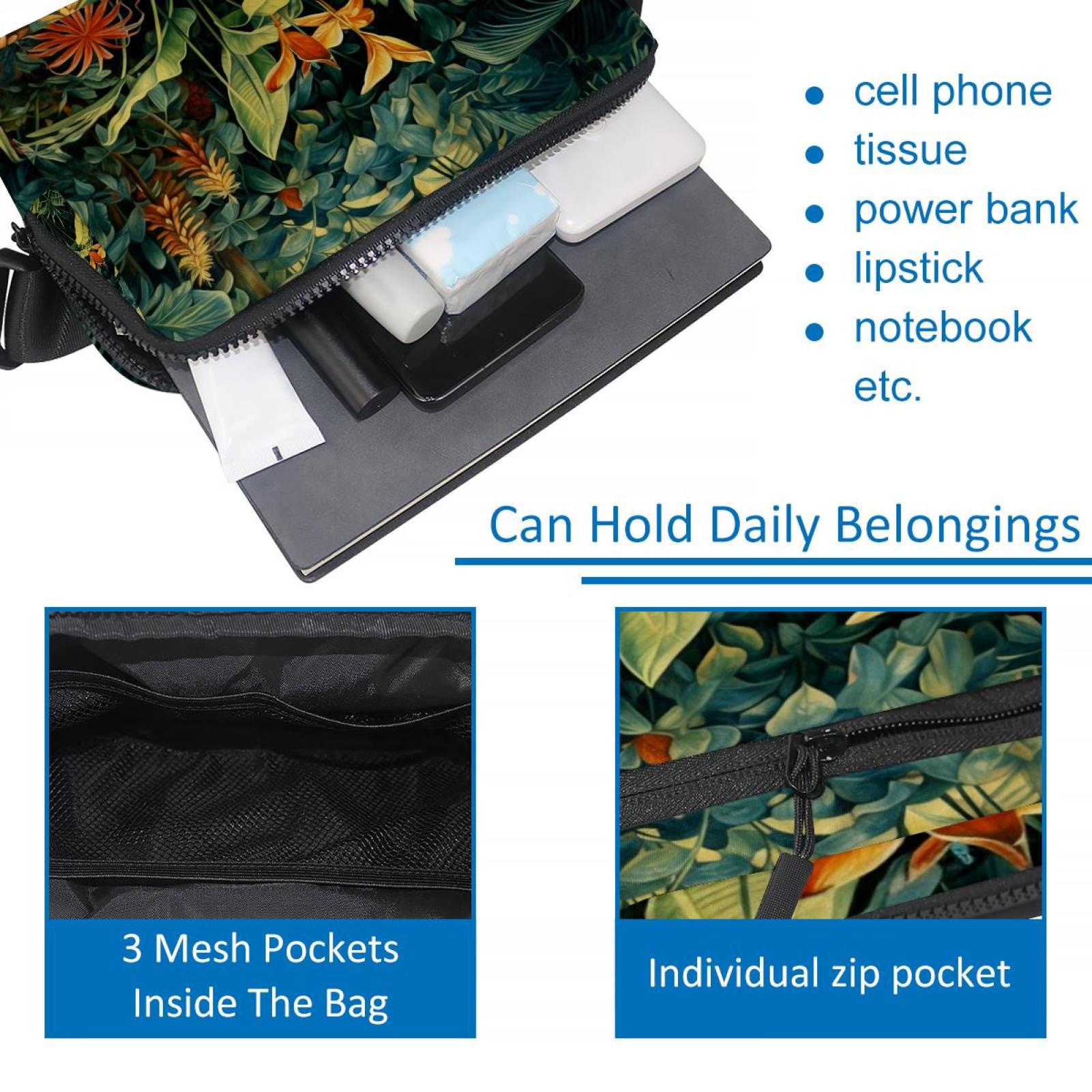 Tropical plants Lightweight Adjustable Fanny Bag Running Belt Waist Pack with Extension Strap Unisex