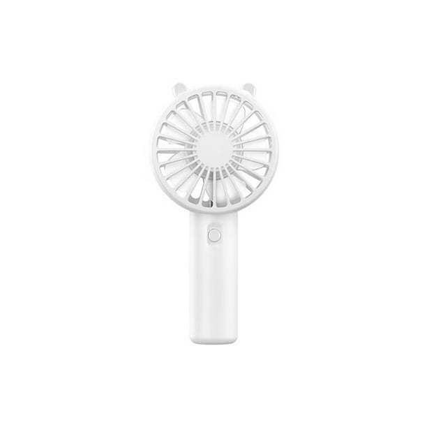 Cateissary Ventilador de mano portátil Mini USB de escritorio dispositivo de refrigeración con Base de pestañas enfriador silencioso Electrodomésticos Blanco