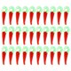 thumbnail image 1 of FELTECHELECTR 100 cuentas de vidrio sueltas con forma de pimiento rojo para hacer pulseras de mujer., 1 of 4