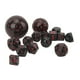 thumbnail image 2 of Juego de 15 dados poliédricos acrílicos D3 a D100 para juegos de mesa, juegos de rol, suministros para fiestas, palabras en negro y rojo., 2 of 14