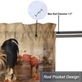 thumbnail image 5 of Rooster Curtain Valances for Kitchen Windows American Western Farm Watercolor Sunflower and Chicken Rod Pocket Window Valance for Living Room Bedroom Kitchen 54 by 18 in, 2 Panel, 5 of 6