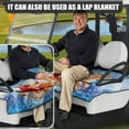 thumbnail image 4 of Binienty Christmas Golf Cart Towel Seat Covers Club Car Old Ds Golf Cart Seat Cover Washable Soft 2 Passenger Seats Golfcart Blanket Protector, Santa Claus Reindeer, 4 of 7