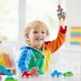 thumbnail image 4 of 10pcs Hand Bells Rainbow Handle Sleigh Bells Handheld Wooden Bells Jingle Stick Shaker Rattle Musi As Shown, 4 of 5