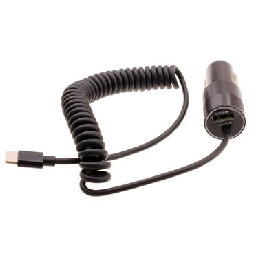 36W Fast Car Charger for Boost Mobile Celero 5G/Plus (2024) - USB-C Power Adapter Coiled Type-C Cable Extra USB Port DC Socket for Celero 5G/Plus (2024) Models
