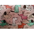 thumbnail image 5 of oneOone Cotton Silk Light Pink Fabric Dog Cartoon Craft Projects Decor Fabric Printed By The Yard 42 Inch Wide-SL, 5 of 5