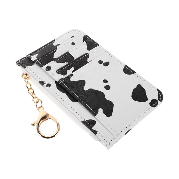 LOLIPPYY Cute Card Wallet for Women White PU with Wristlet for Travel 1Pack to Cards