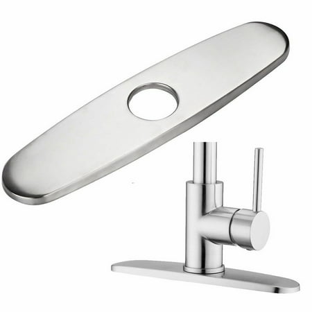 

10Inch Faucet Plate Hole Tap Cover Deck Plate Stainless Steel Bathroom Sink