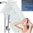 thumbnail image 3 of Regaderas para Baño, 8" Cabeza de Ducha de Lluvia Alta Presion, Ducha de Mano de 2 Modos Rociado con Soporte, Antifugas, Manguera de 1.5 m, Regaderas y Baño, 3 of 9