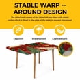 thumbnail image 4 of Christmas Tree Table Cloths for 5 Foot Rectangle Tables, Red Green Xmas Tree Winter Patio Waterproof Elastic Fitted Tablecloths, Washable Rectangular Table Cover for Camping, 4 of 8