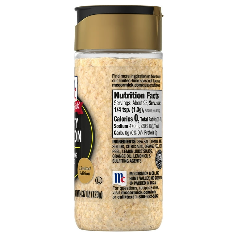 McCormick Zesty Lemon Finishing Salt, 4.37 oz Bottle - Walmart.com