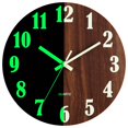 thumbnail image 2 of HERMOSA VIDA Reloj de Pared Luminoso, Reloj de Pared Digital de Madera, 12 Pulgadas, Silencioso, Dise&ntilde;o de Esfera de Grano de Madera，Reloj de Pared para el Hogar para Decorar la, 2 of 9