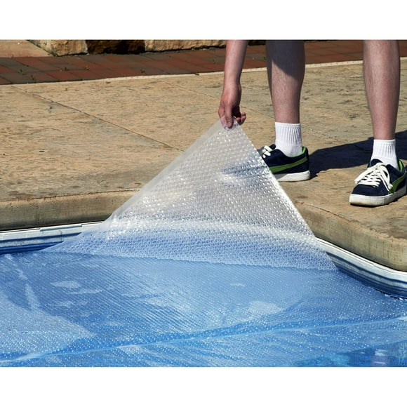 Blue Wave Oval 12-mil Solar Blanket for Above Ground Pools-Clear
