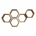 thumbnail image 3 of DRAKESTONE Hexagon Shelves (5-Pack) - Walnut, 3 of 4