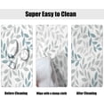 thumbnail image 4 of Spring Leaf Oval Fitted Tablecloths, Gay Blue Leaves Elastic Edged Table Cover, for and Indoor Outdoor Use, 48*6848" x 68"", 4 of 4