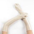 thumbnail image 2 of Gants de Mariée Gants de Robe de Soirée Élégance Délicate Doigts Complets Longueur Coude Gants de Mariée Parfaits pour Fête de Mariage, 2 of 5