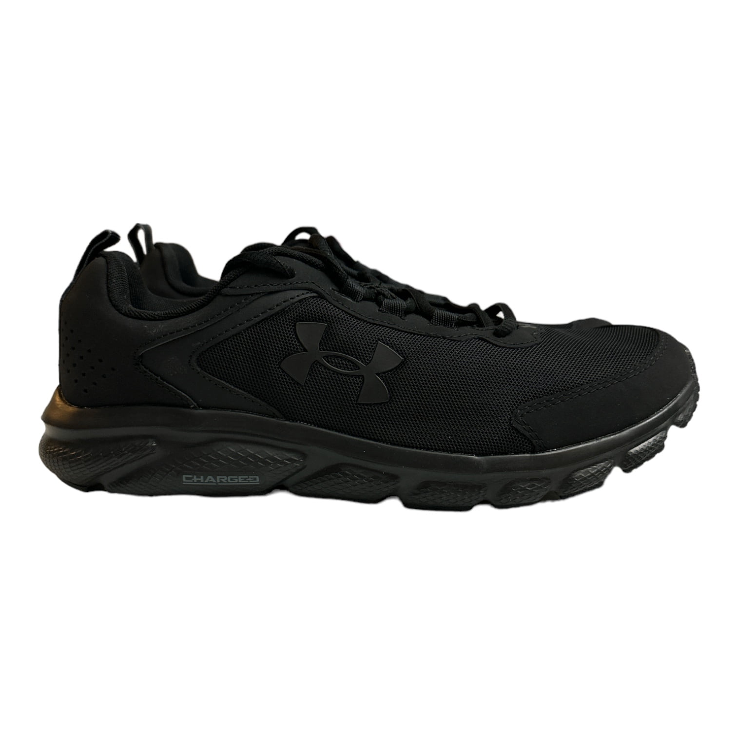 Under Armour Men's Lightweight Charged Assert 9 Running Shoes (Black/White, 10.5)