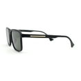 thumbnail image 3 of Polarized Rectangular Mens Gentlemanly Simple Frost Plastic Sunglasses Matte Black Gold - Green, 3 of 4