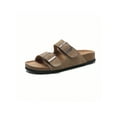 thumbnail image 2 of Womens Slide Sandals Cork Footbed With Comfort Arch Support Straps Adjustable Buckle Slip On Sandals, 2 of 7