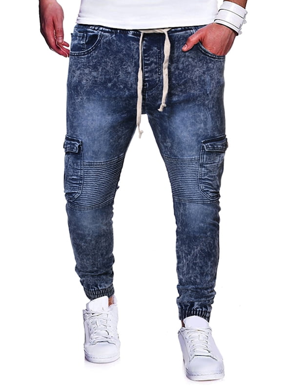 mens elastic waist jeans walmart
