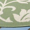 thumbnail image 3 of SAFAVIEH Courtyard Yvette Floral Indoor/Outdoor Area Rug, 6'7" x 6'7" Round, Olive/Natural, 3 of 12