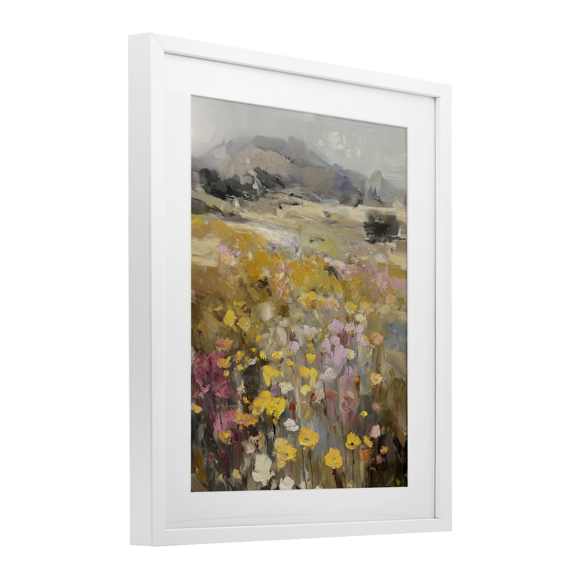 Stupell Industries Meadow's Heartbeat Abstraction White Framed Print Under Glass, design by Svetlana Aleynikova