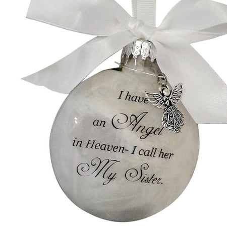 

Justhard Decoration Ball Plastic Hanging Memorial Ornament Ball Christmas Tree Pendant sister