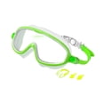 thumbnail image 4 of Gafas de natación para niños, ajustables, a prueba de fugas, cómodas, con visión amplia y antivaho, para piscina, esnórquel para niños y niñas. y verde, 4 of 8
