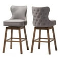 thumbnail image 1 of Hawthorne Collections Tabouret de Bar Pivotant en Tissu Moderne 30.51 Pouces Gris (Ensemble de 2), 1 of 7