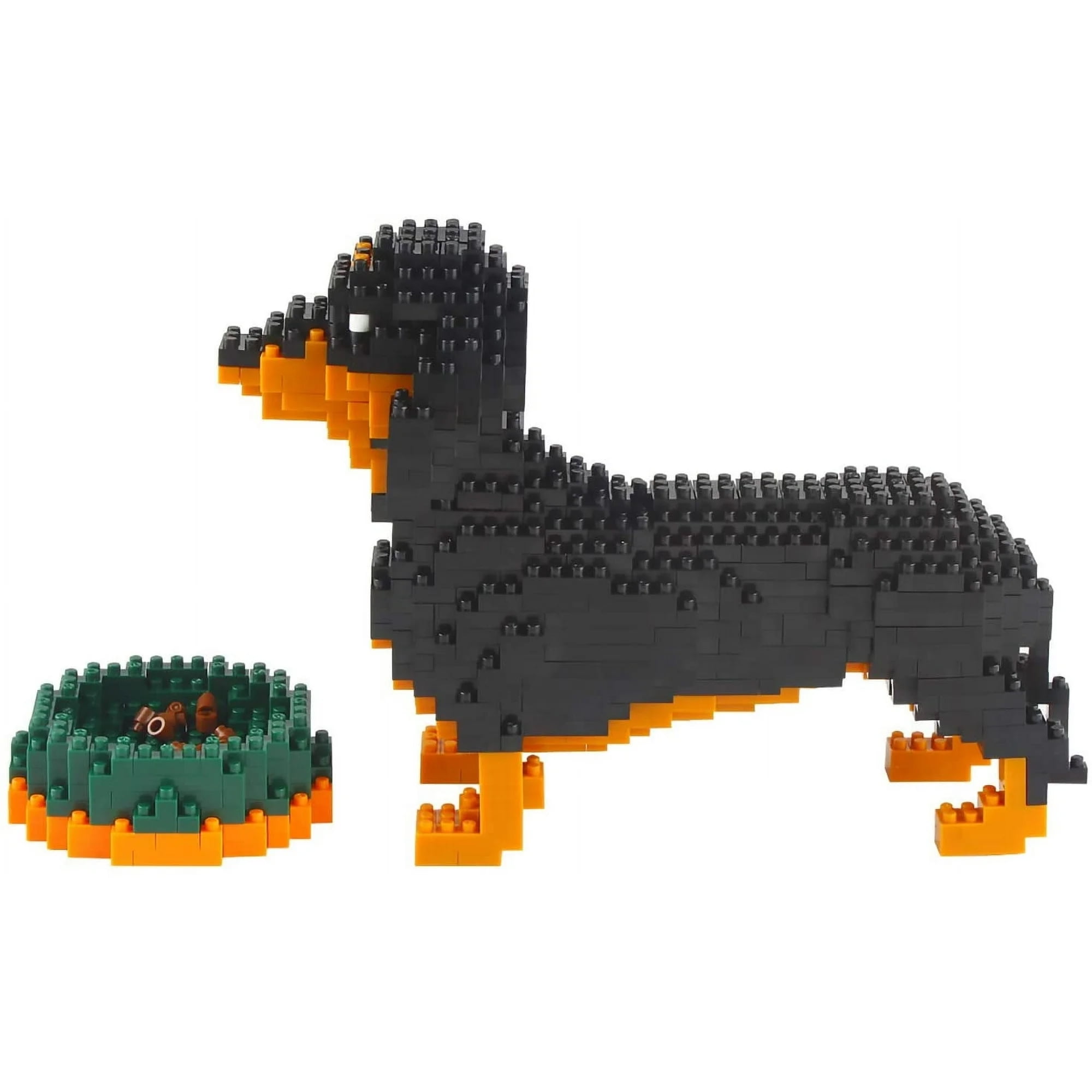 Micro Mini Blocks Dog Building Animal Set DIY 3D Building Toy Bricks for Kids ab 6Y+ or Adult Dachshunds Dog 898PCS Micro Building Blocks Set